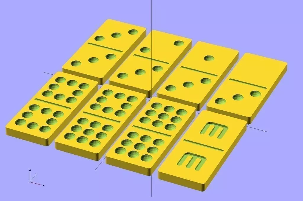 Customizable Dominoes Free 3D print model