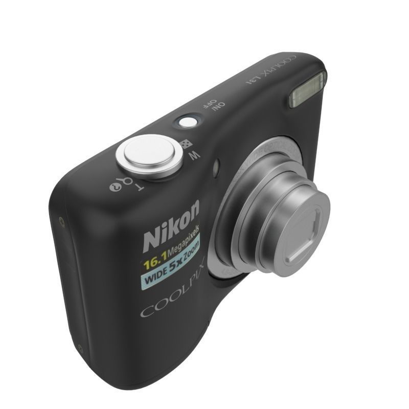 NIKON DIGICAM 16MP L31 BLACK 3D model_4