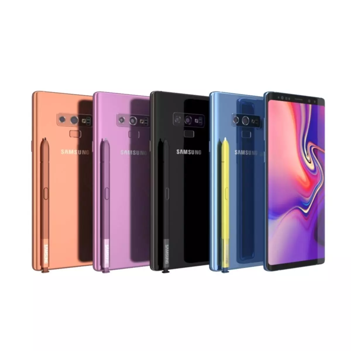 Samsung Galaxy Note 9 All Colors 3D model