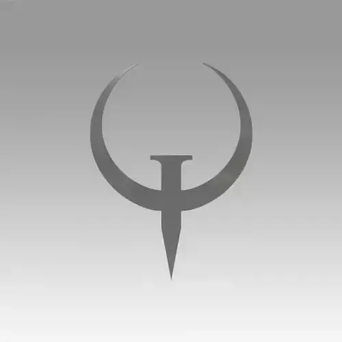 Quake logo 3D model