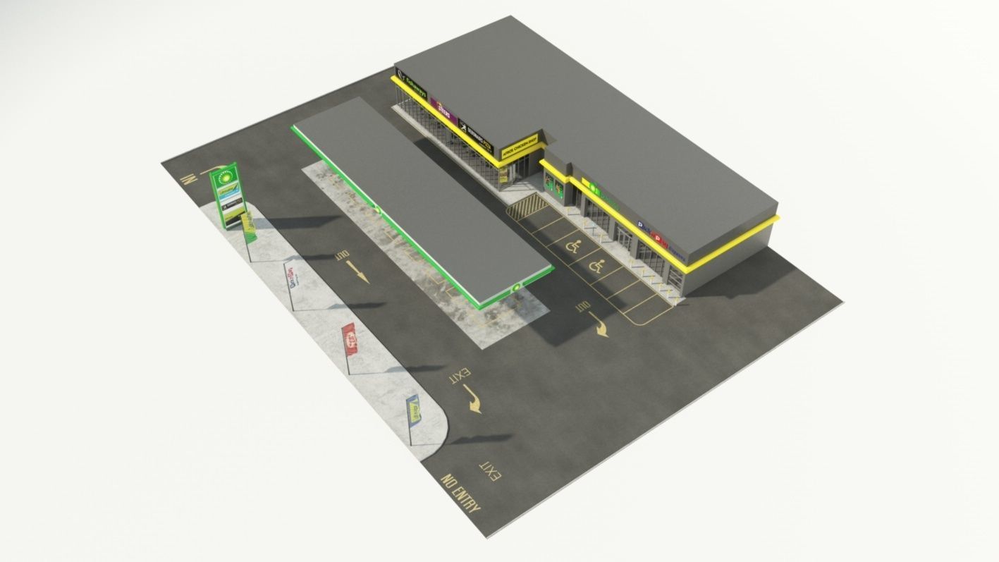 VRay - C4D Scene - BP GARAGE and SHOP 3D model_6