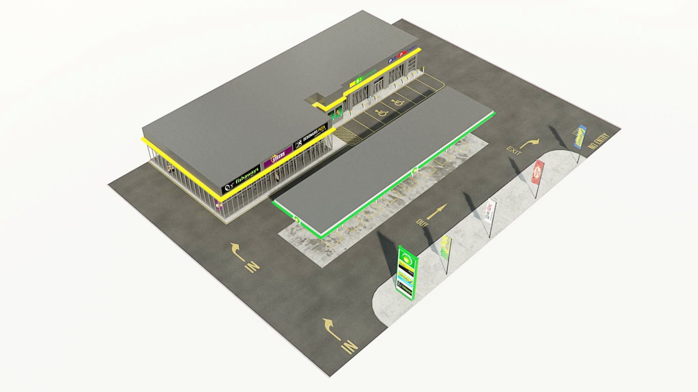 VRay - C4D Scene - BP GARAGE and SHOP 3D model_4