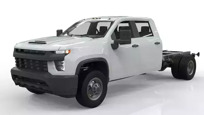 Silverado 3500 HD crewcab 2021 lowpoly 3dmodel Low-poly 3D model