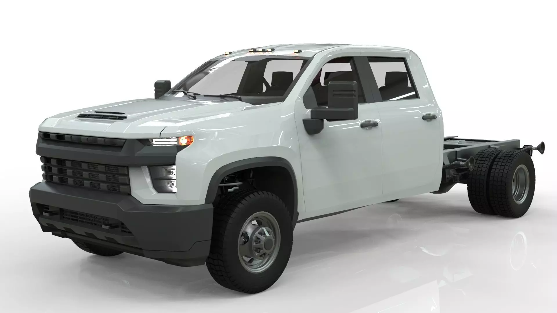 Silverado 3500 HD crewcab 2021 lowpoly 3dmodel Low-poly 3D model_0