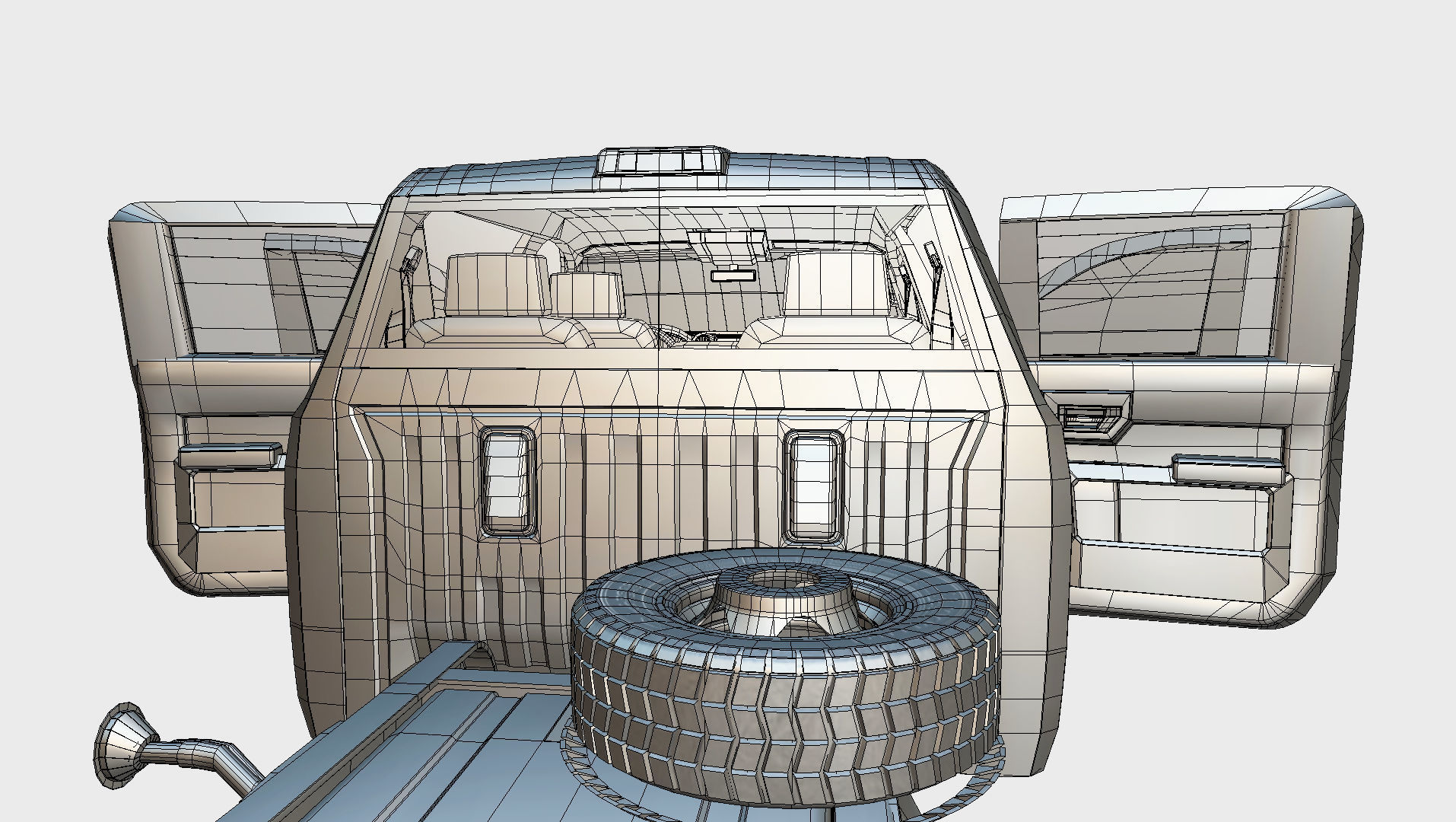 Silverado 3500 HD crewcab 2021 lowpoly 3dmodel Low-poly 3D model_19