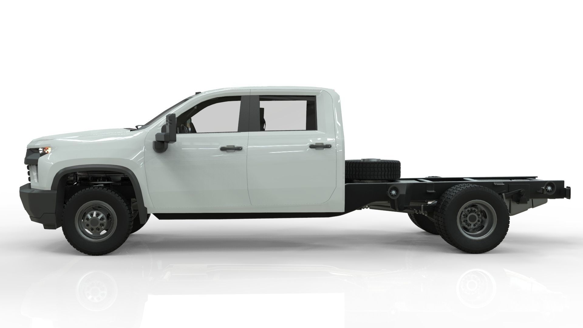 Silverado 3500 HD crewcab 2021 lowpoly 3dmodel Low-poly 3D model_2