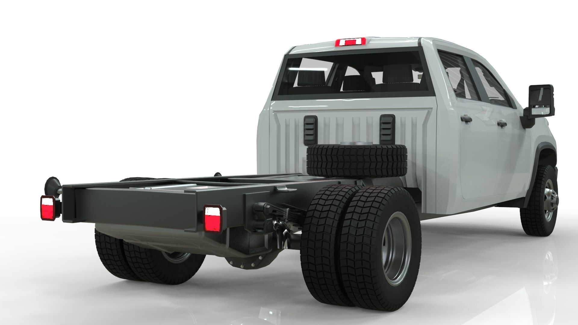 Silverado 3500 HD crewcab 2021 lowpoly 3dmodel Low-poly 3D model_5