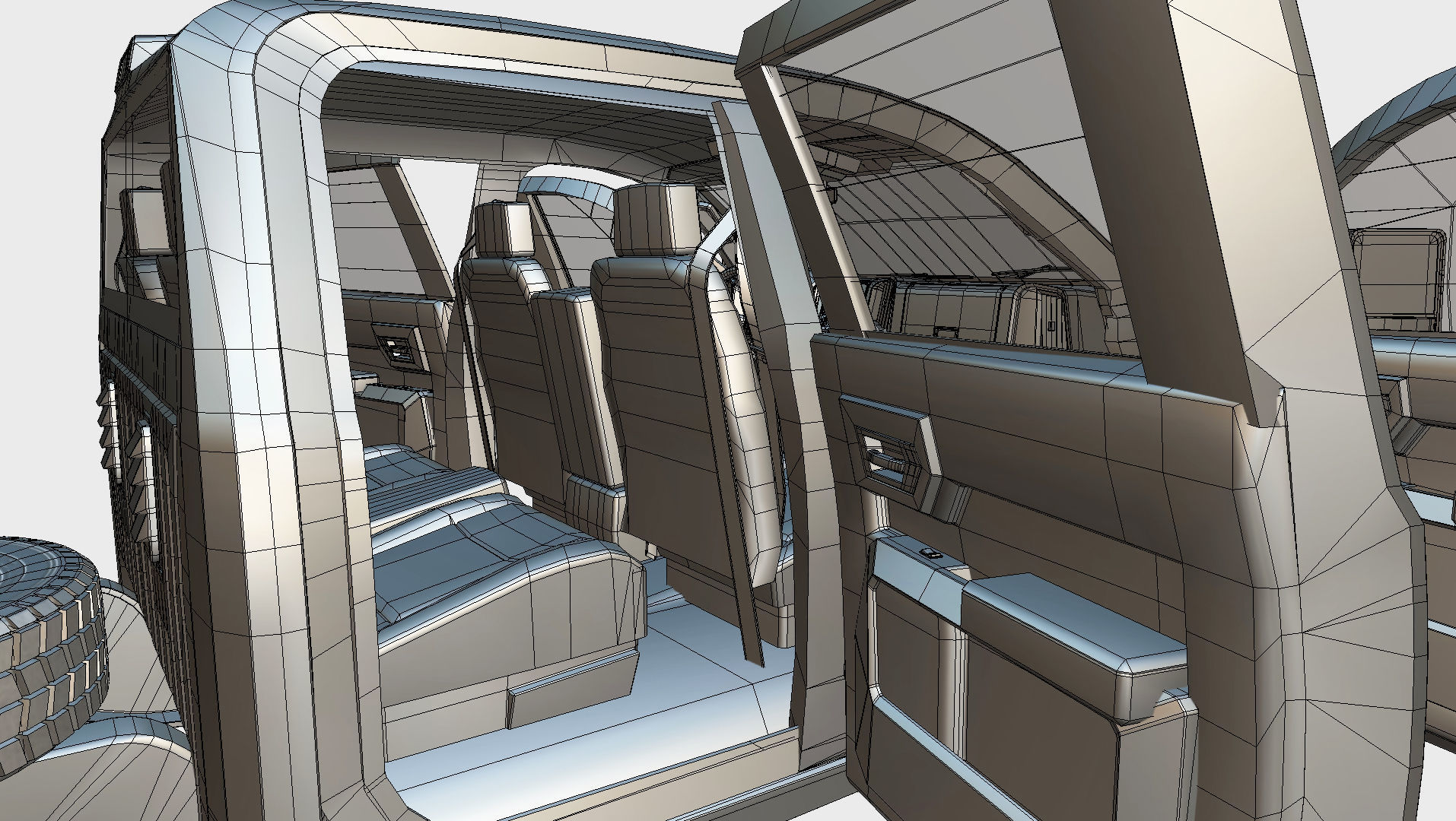 Silverado 3500 HD crewcab 2021 lowpoly 3dmodel Low-poly 3D model_24