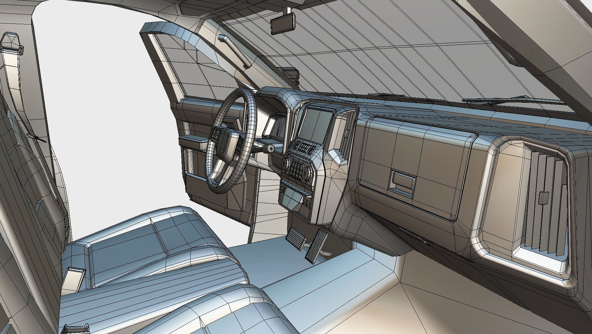 Silverado 3500 HD crewcab 2021 lowpoly 3dmodel Low-poly 3D model_26