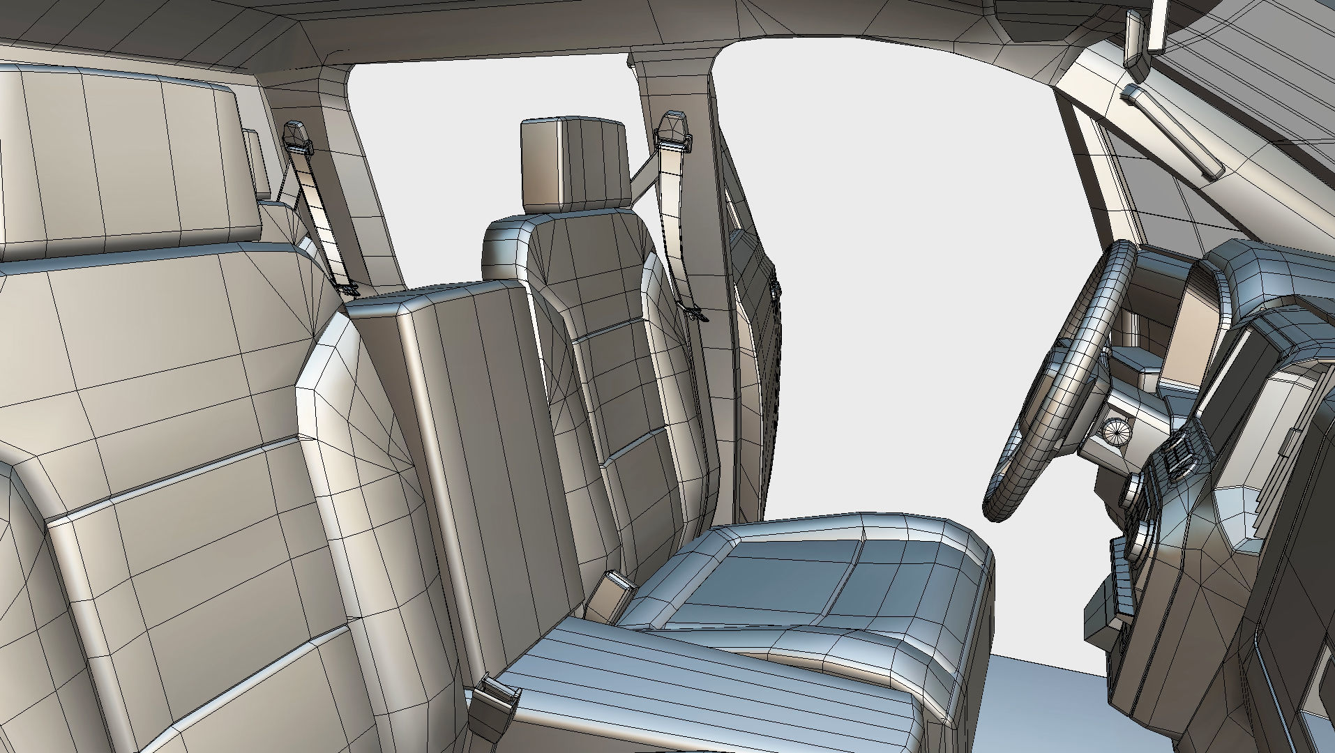 Silverado 3500 HD crewcab 2021 lowpoly 3dmodel Low-poly 3D model_25