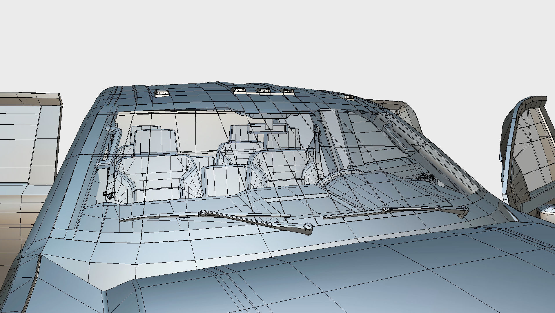 Silverado 3500 HD crewcab 2021 lowpoly 3dmodel Low-poly 3D model_22