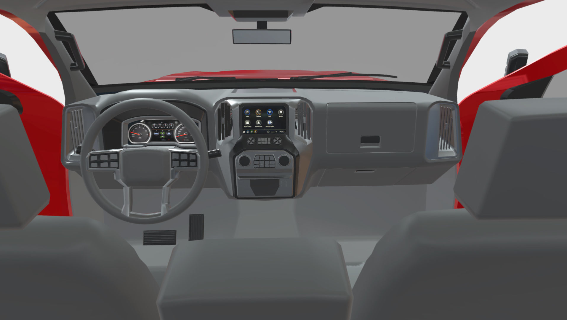 Silverado 3500 HD crewcab 2021 lowpoly 3dmodel Low-poly 3D model_12