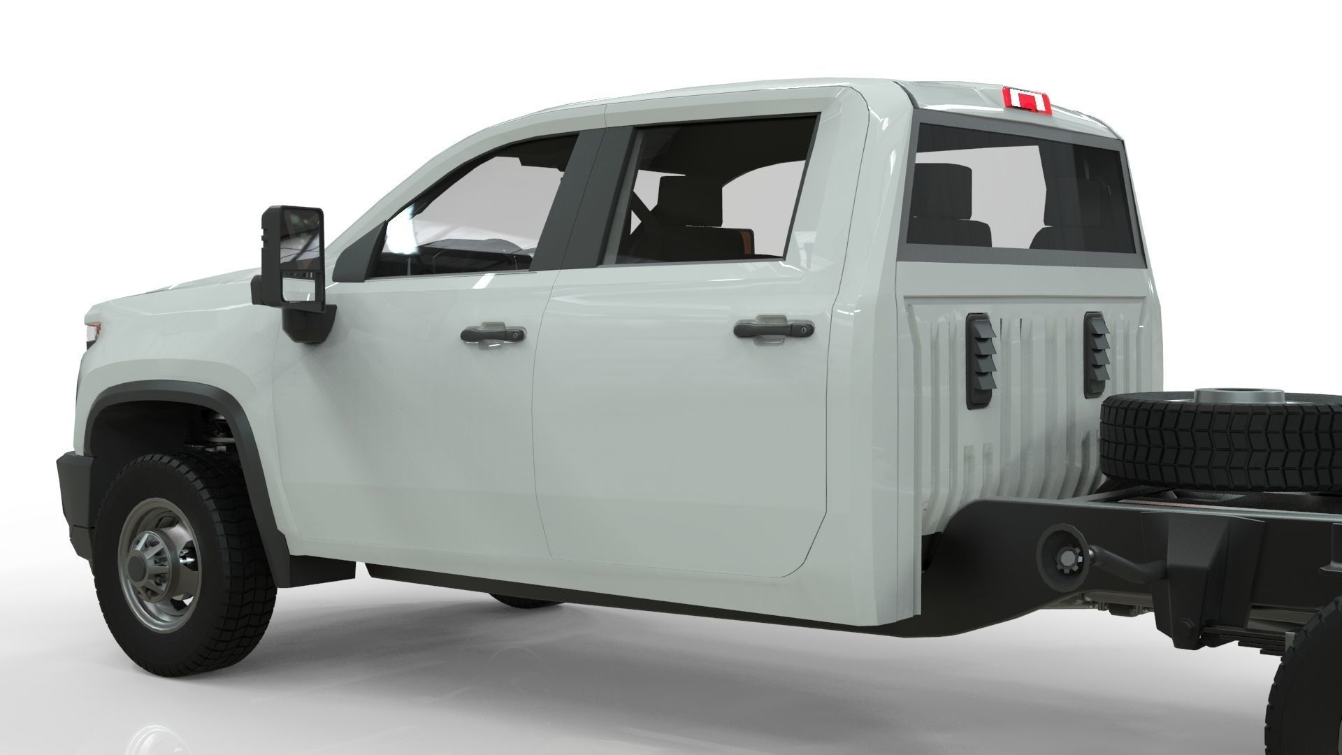 Silverado 3500 HD crewcab 2021 lowpoly 3dmodel Low-poly 3D model_3