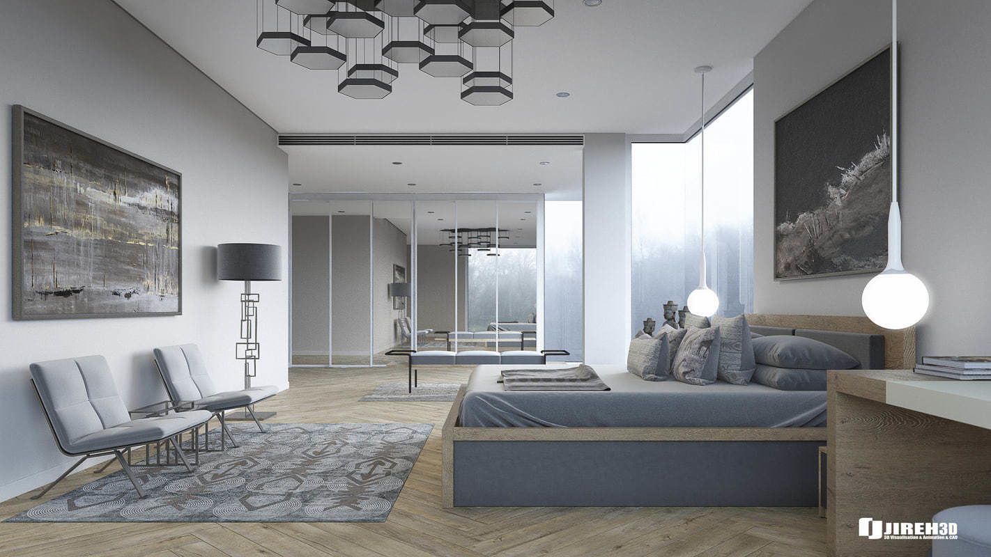 Vray - C4D scene files - Show Bedroom Interior 3D model_9