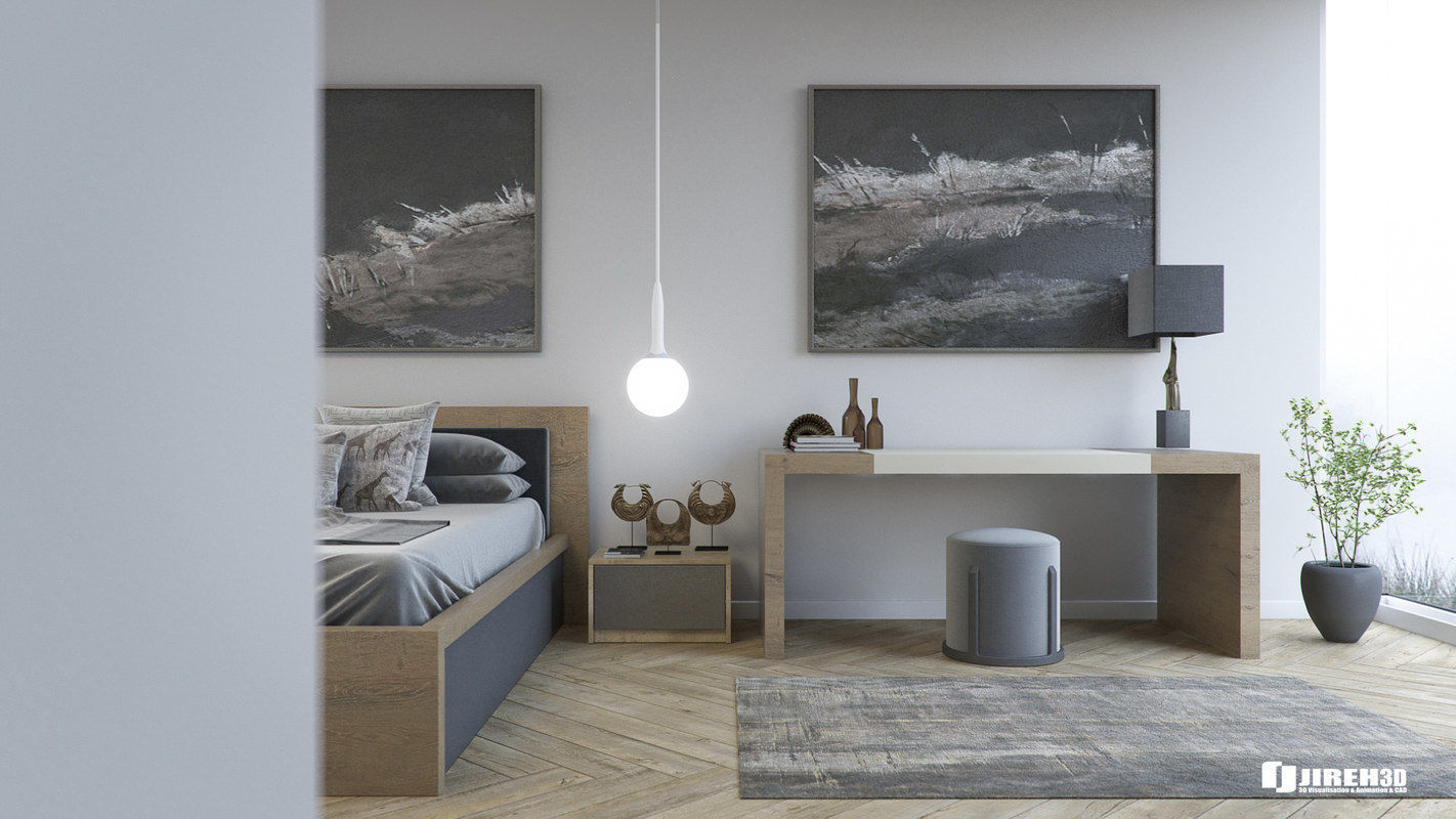 Vray - C4D scene files - Show Bedroom Interior 3D model_1