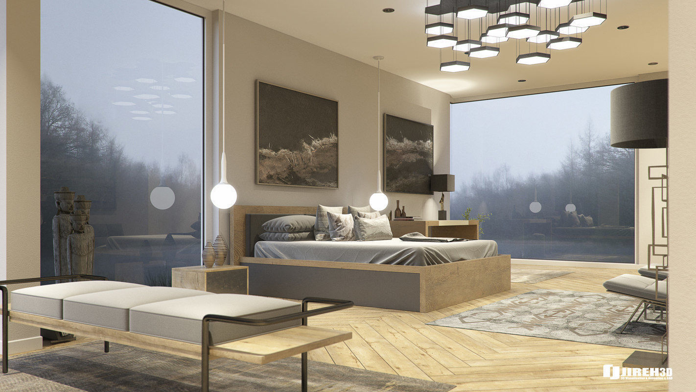 Vray - C4D scene files - Show Bedroom Interior 3D model_4