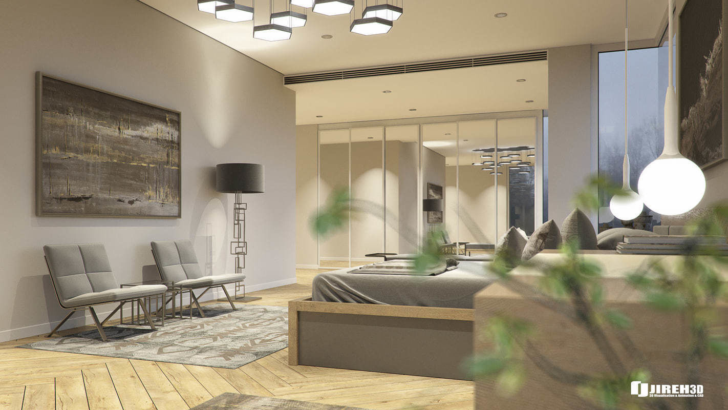 Vray - C4D scene files - Show Bedroom Interior 3D model_7