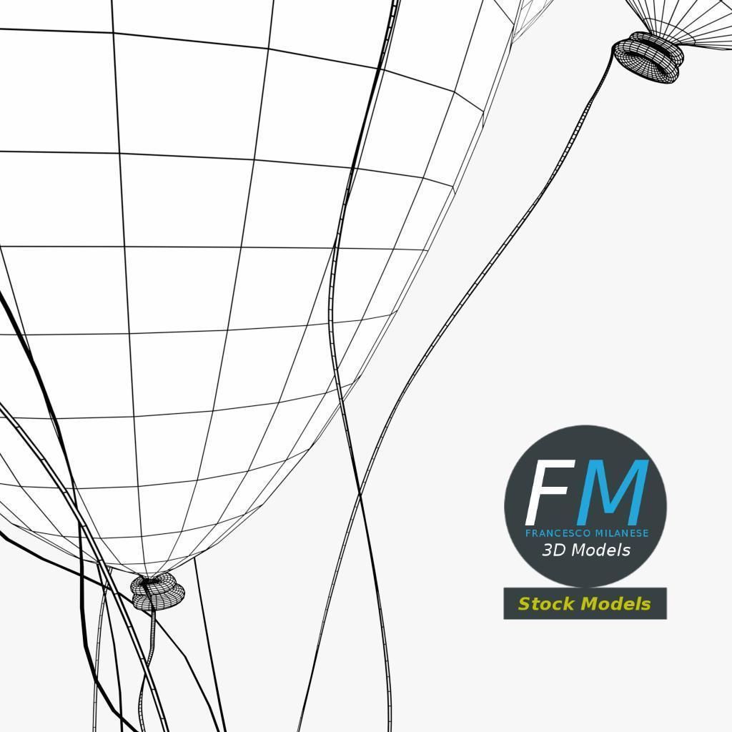 Bunch of balloons 3D model_8