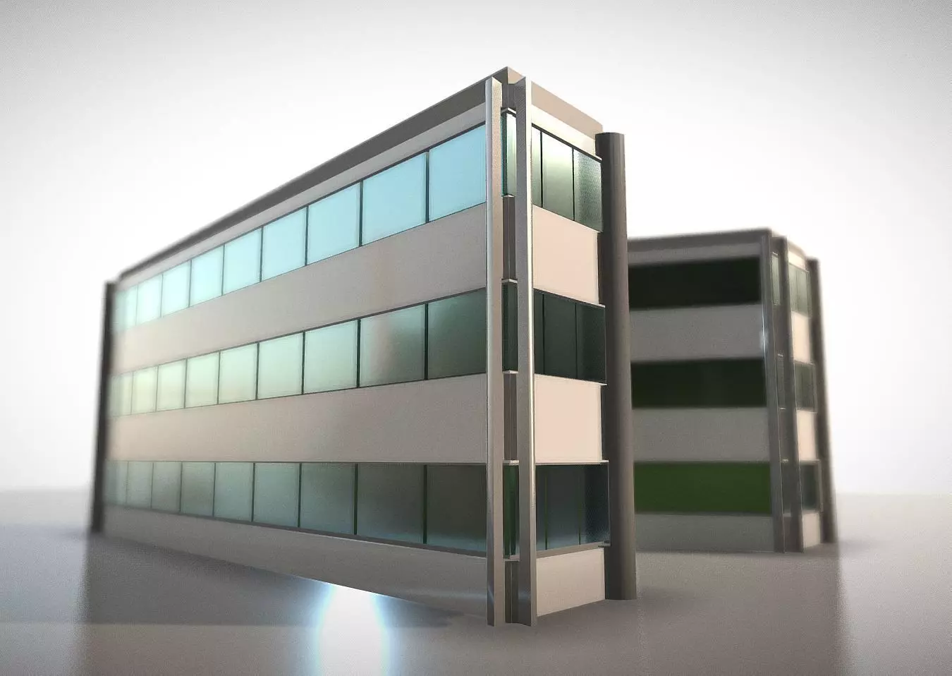 City Building Design A-1 Low-poly 3D model_0