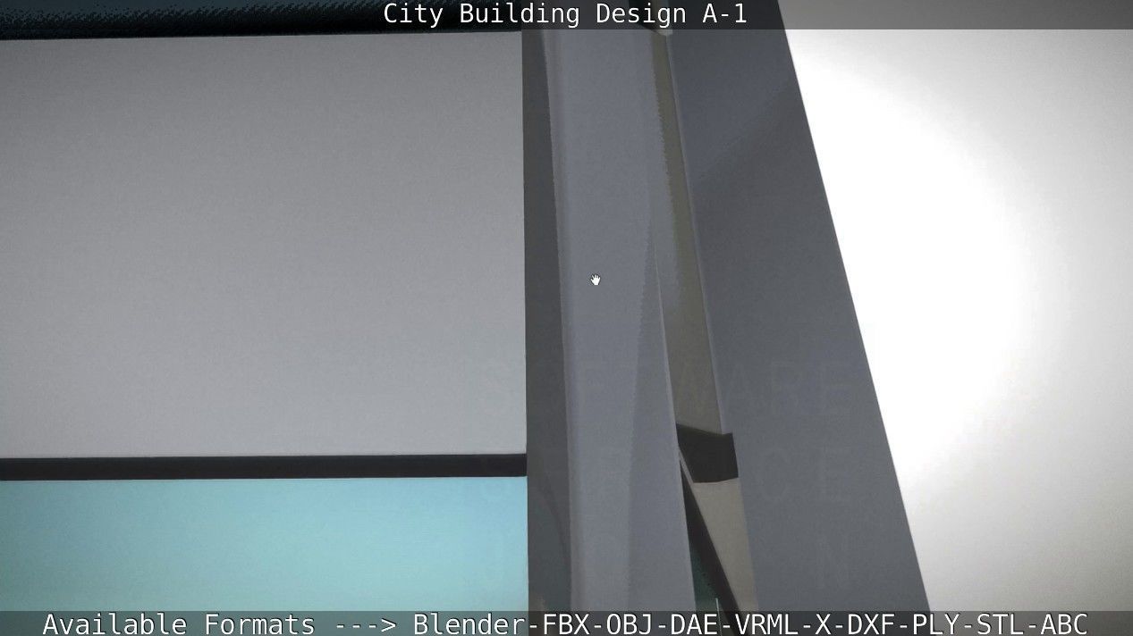 City Building Design A-1 Low-poly 3D model_69