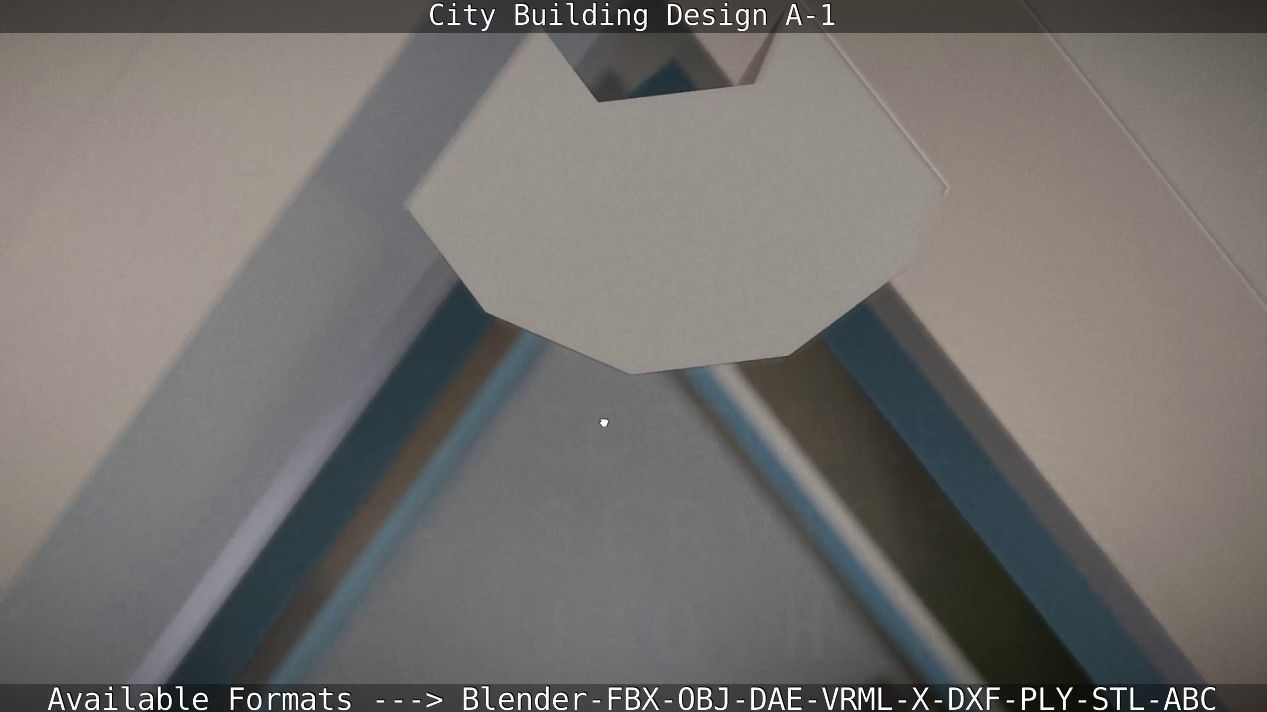 City Building Design A-1 Low-poly 3D model_55