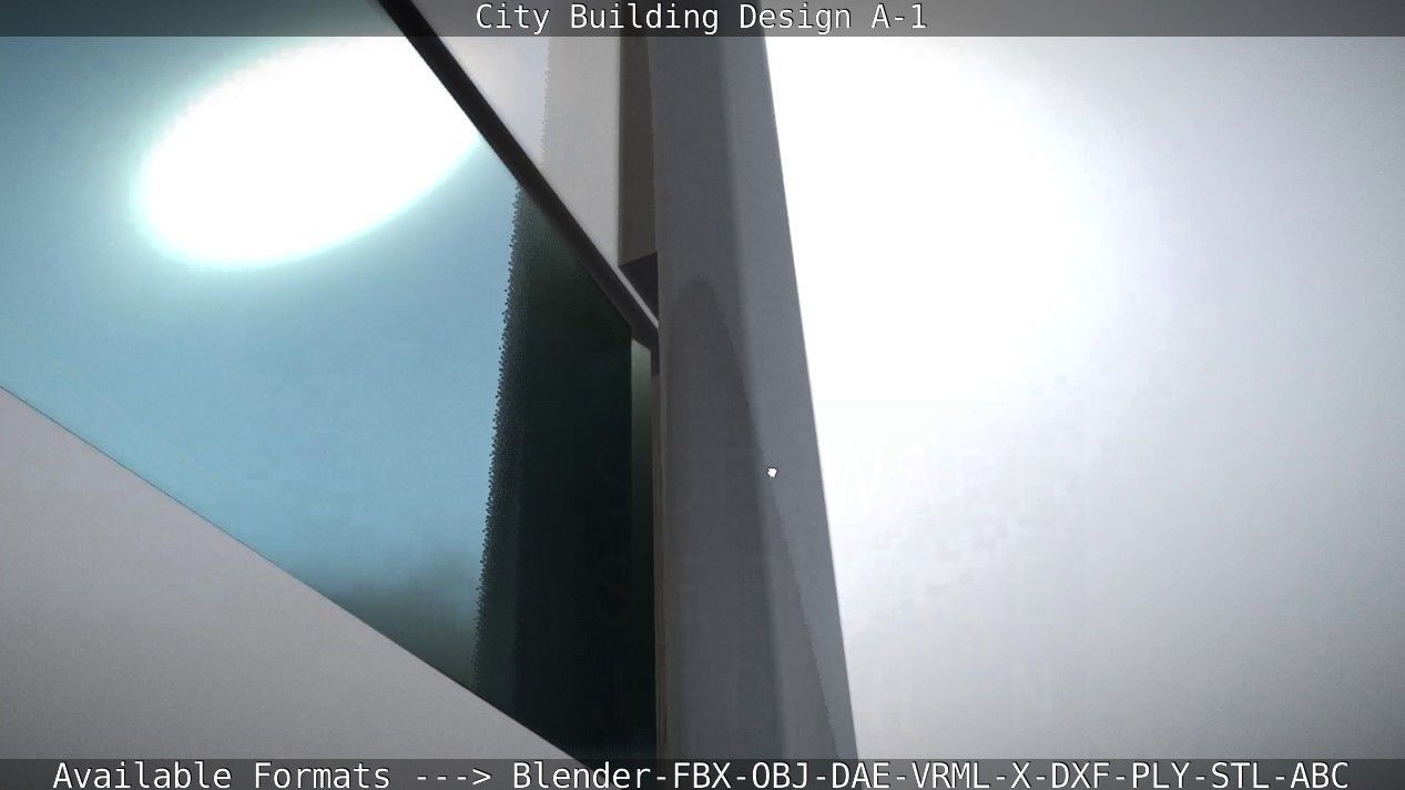 City Building Design A-1 Low-poly 3D model_74
