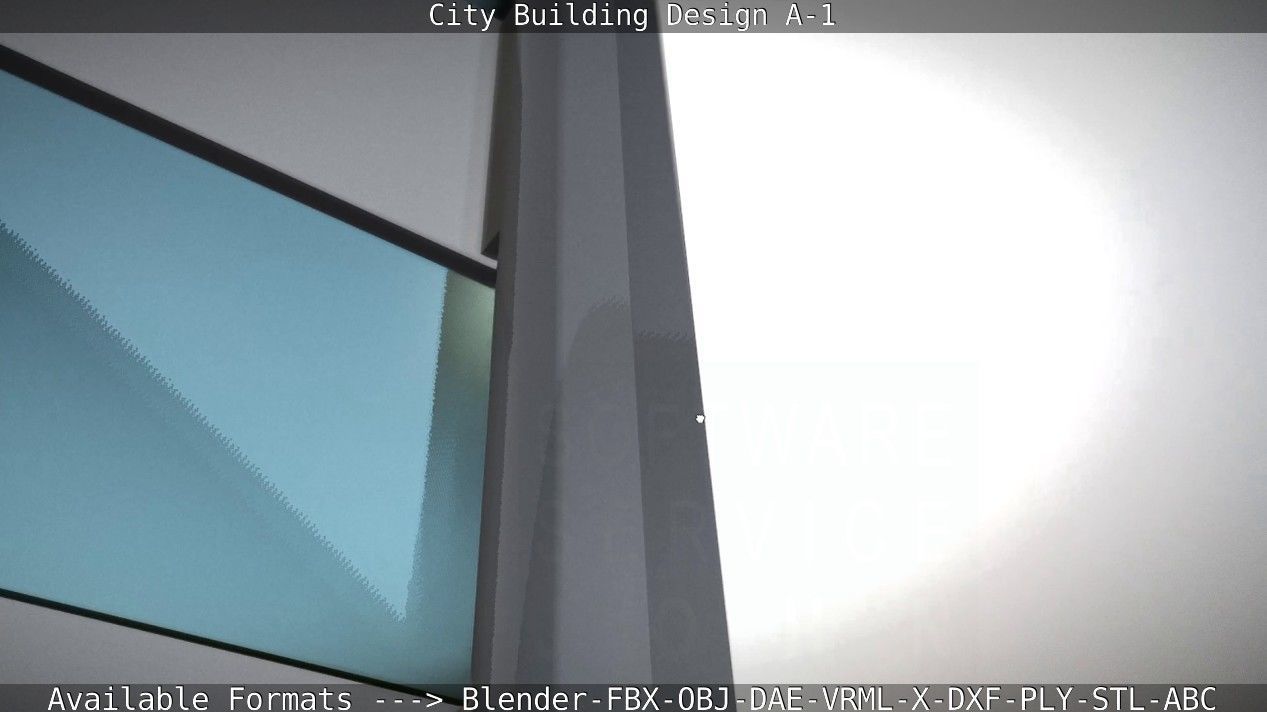 City Building Design A-1 Low-poly 3D model_72
