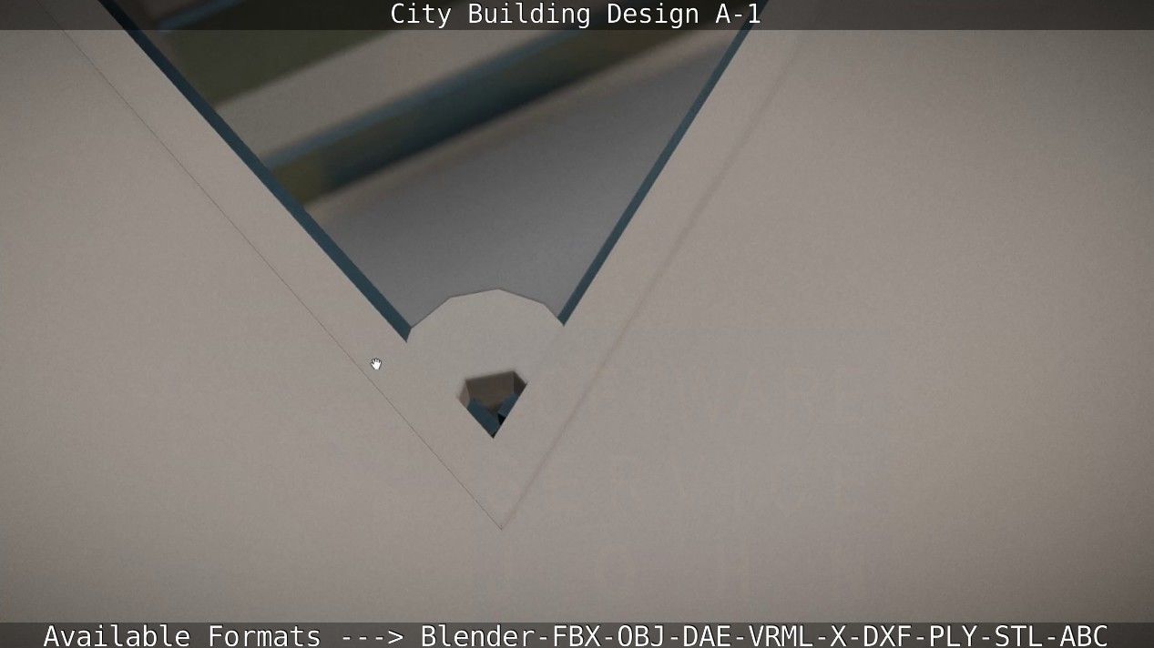 City Building Design A-1 Low-poly 3D model_58