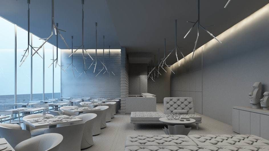 VRay - C4D scene files - Restaurant Interior 3D model_7