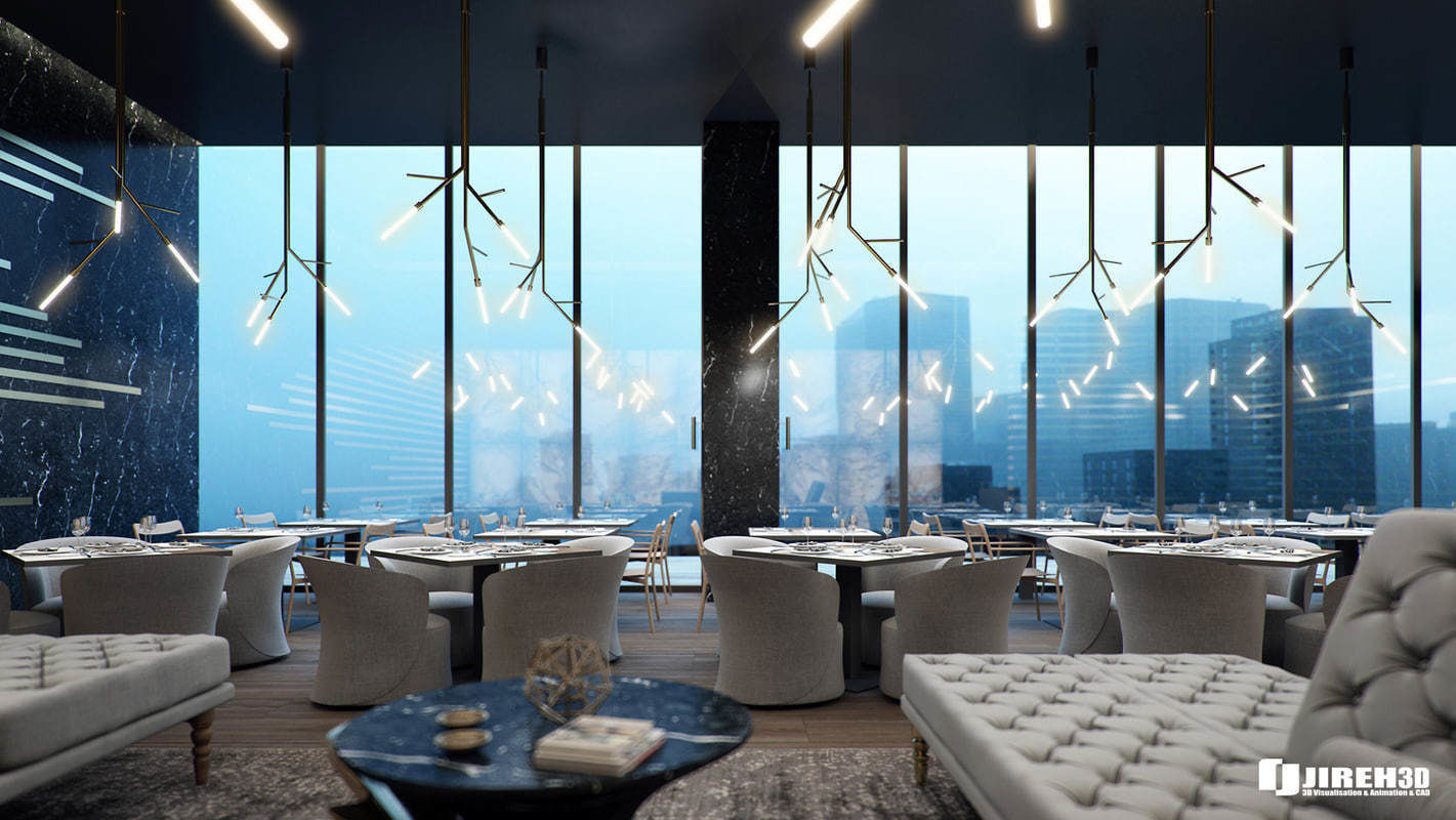 VRay - C4D scene files - Restaurant Interior 3D model_2