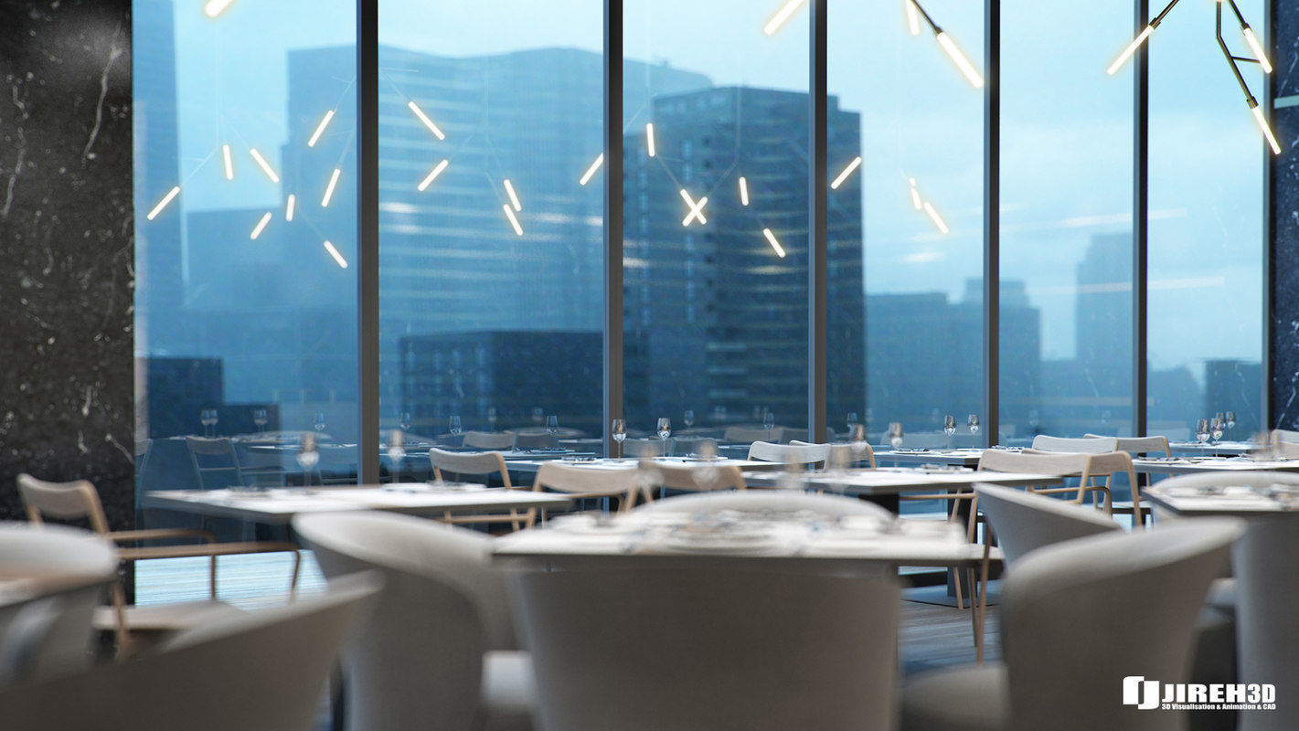 VRay - C4D scene files - Restaurant Interior 3D model_5