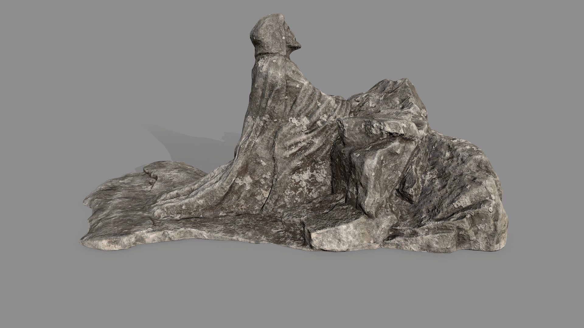 Jesus lord of rings statue Low-poly 3D model_1