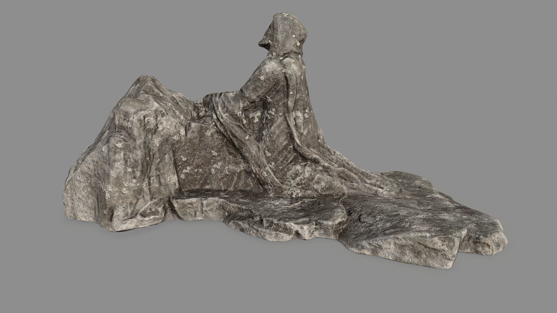 Jesus lord of rings statue Low-poly 3D model_4