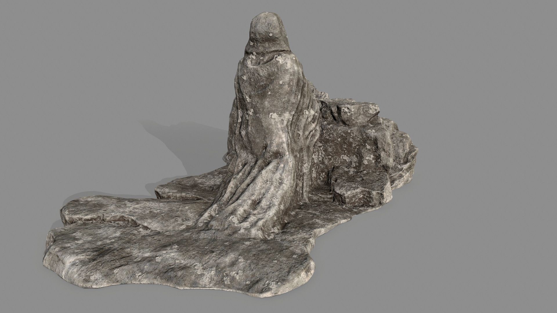 Jesus lord of rings statue Low-poly 3D model_2