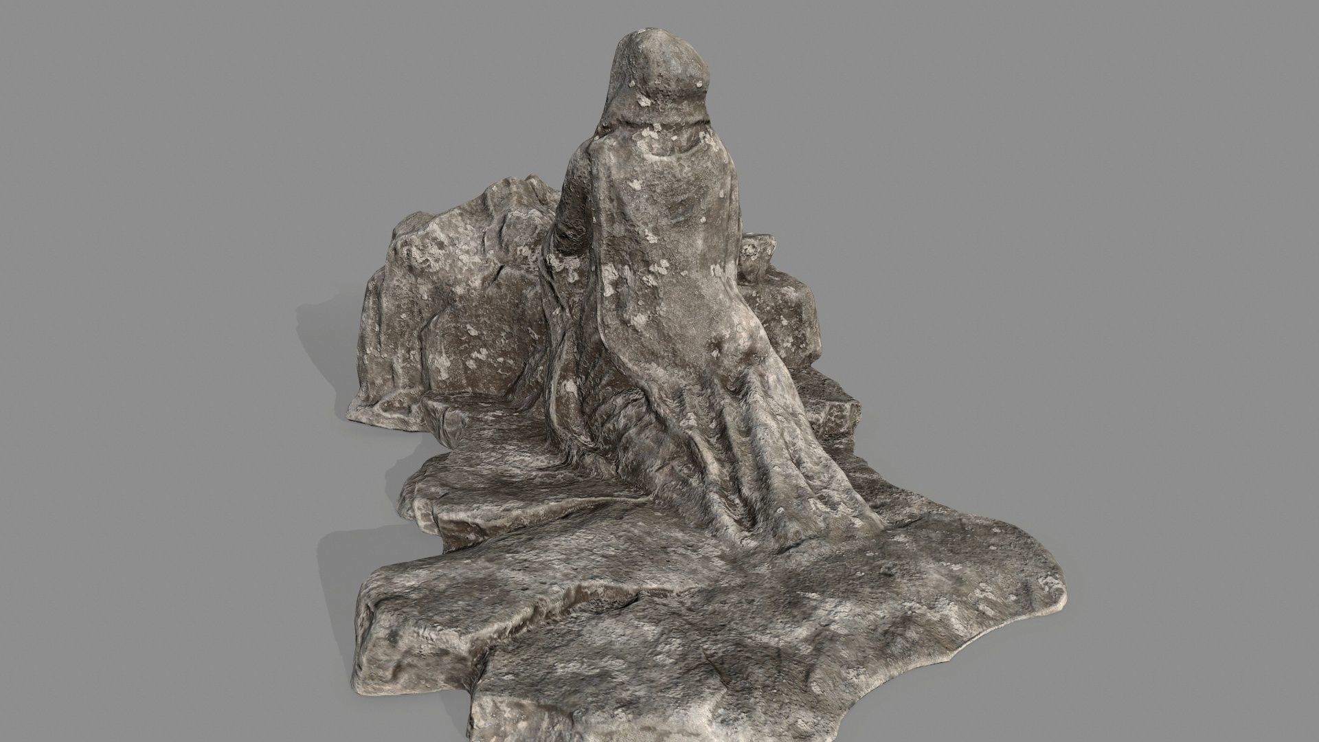 Jesus lord of rings statue Low-poly 3D model_3
