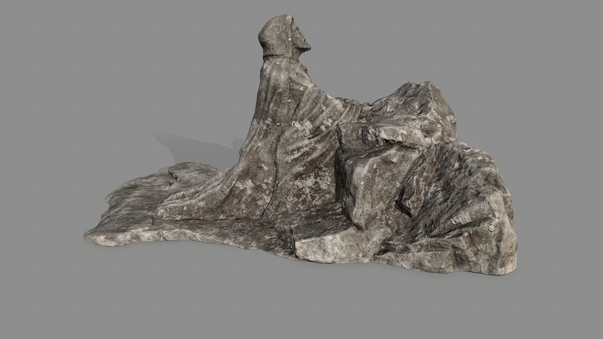 Jesus lord of rings statue Low-poly 3D model_8