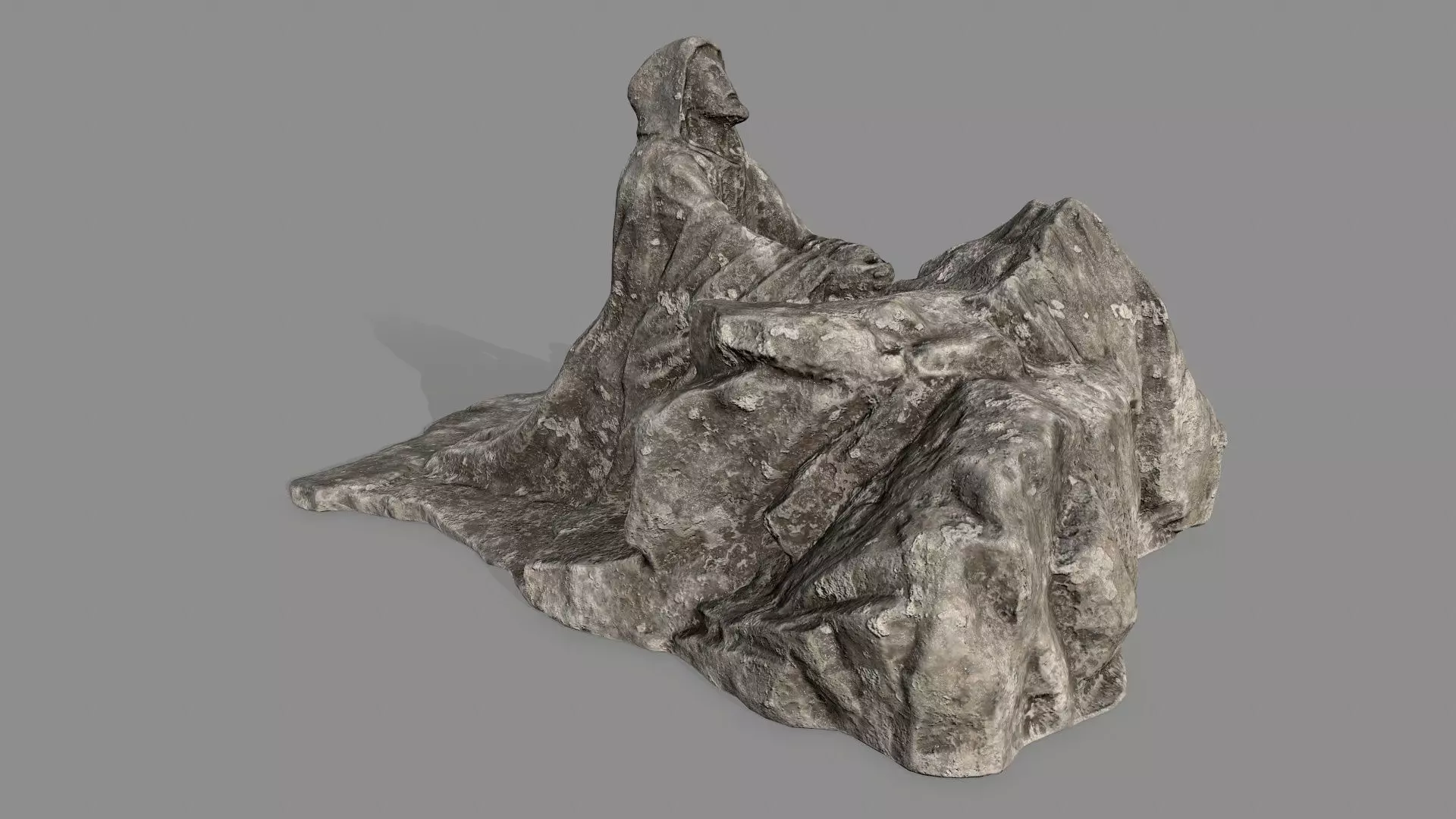 Jesus lord of rings statue Low-poly 3D model_0