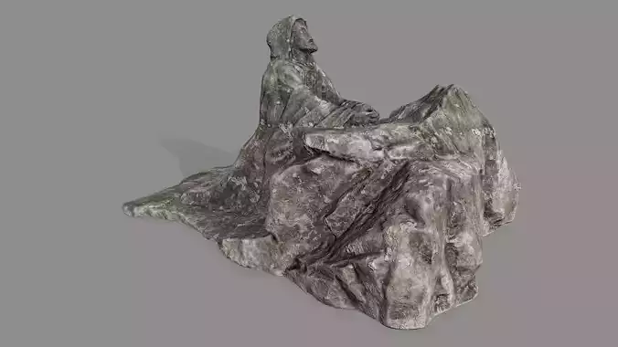 Jesus lord of rings statue Low-poly 3D model