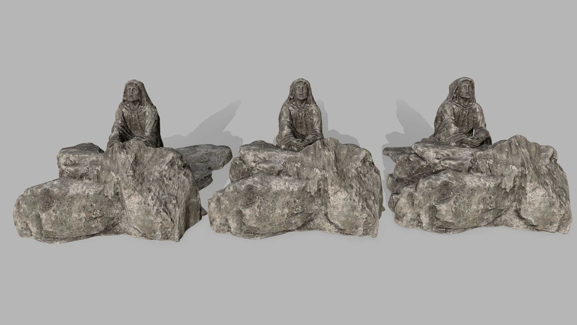 Jesus lord of rings statue Low-poly 3D model_10