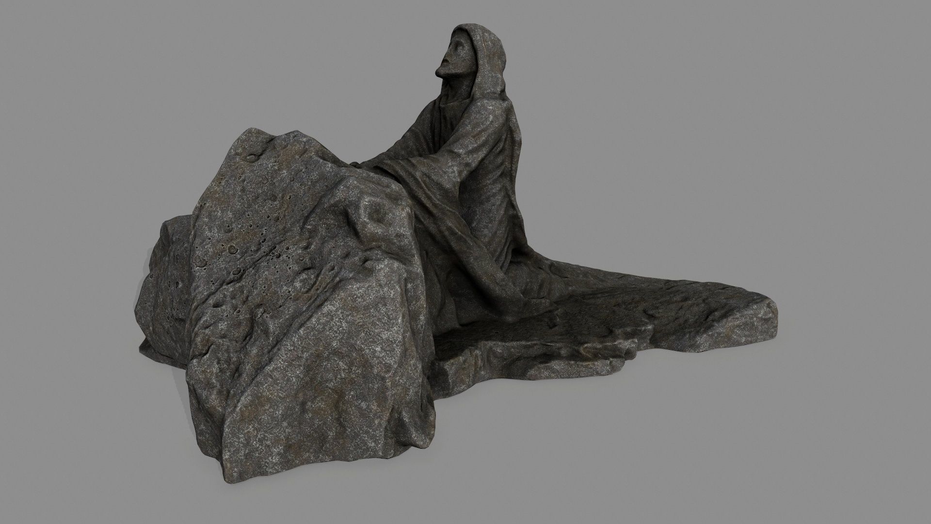 Jesus lord of rings statue Low-poly 3D model_6