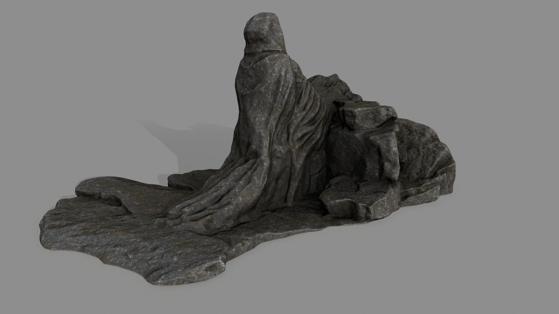 Jesus lord of rings statue Low-poly 3D model_2