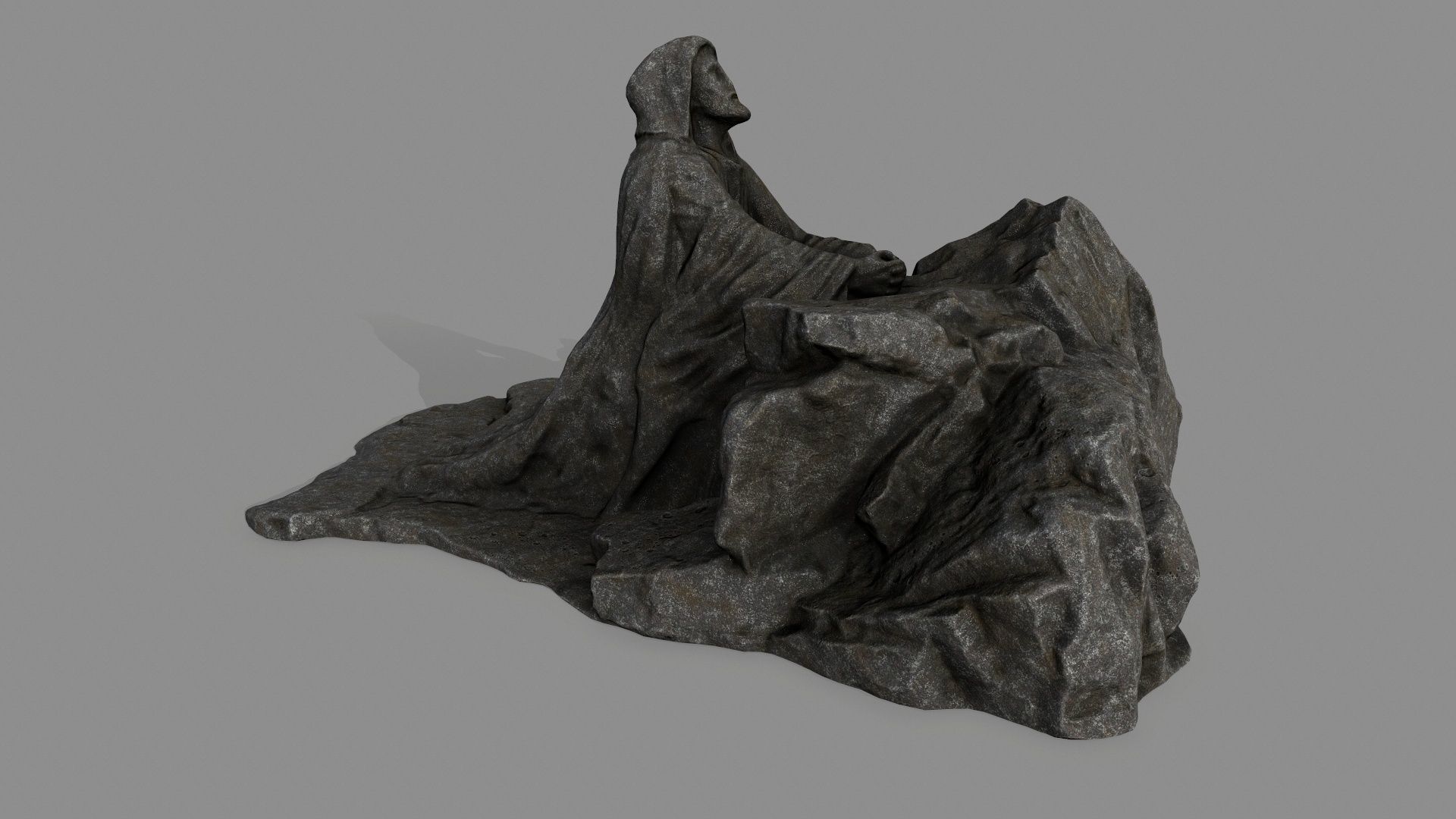 Jesus lord of rings statue Low-poly 3D model_9
