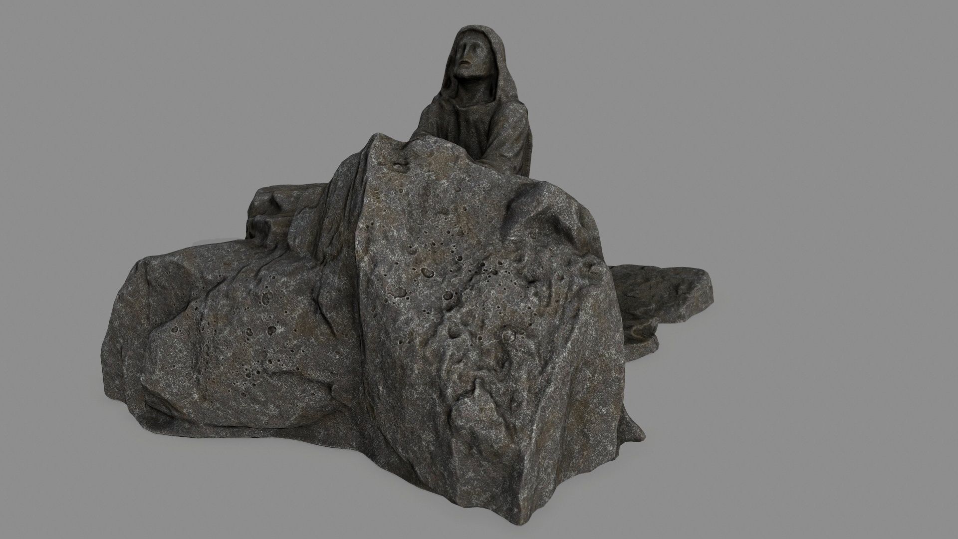 Jesus lord of rings statue Low-poly 3D model_7