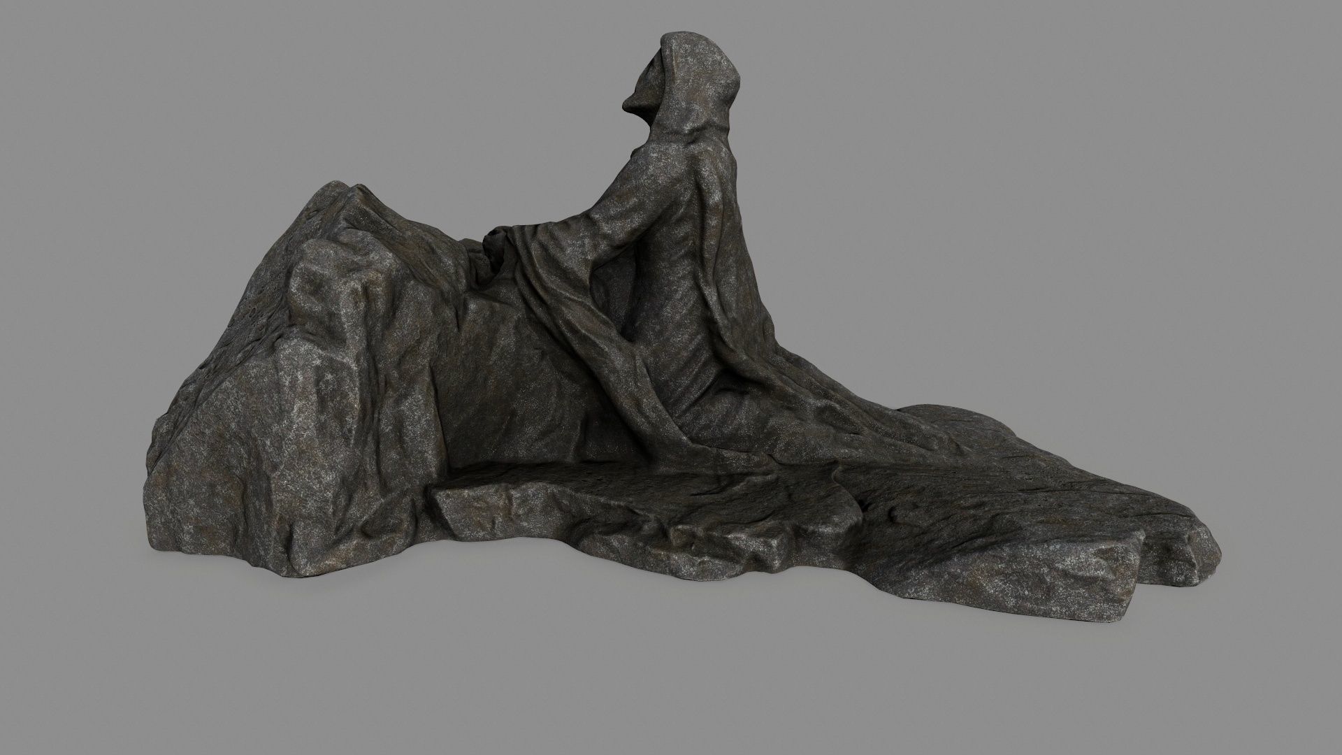 Jesus lord of rings statue Low-poly 3D model_5