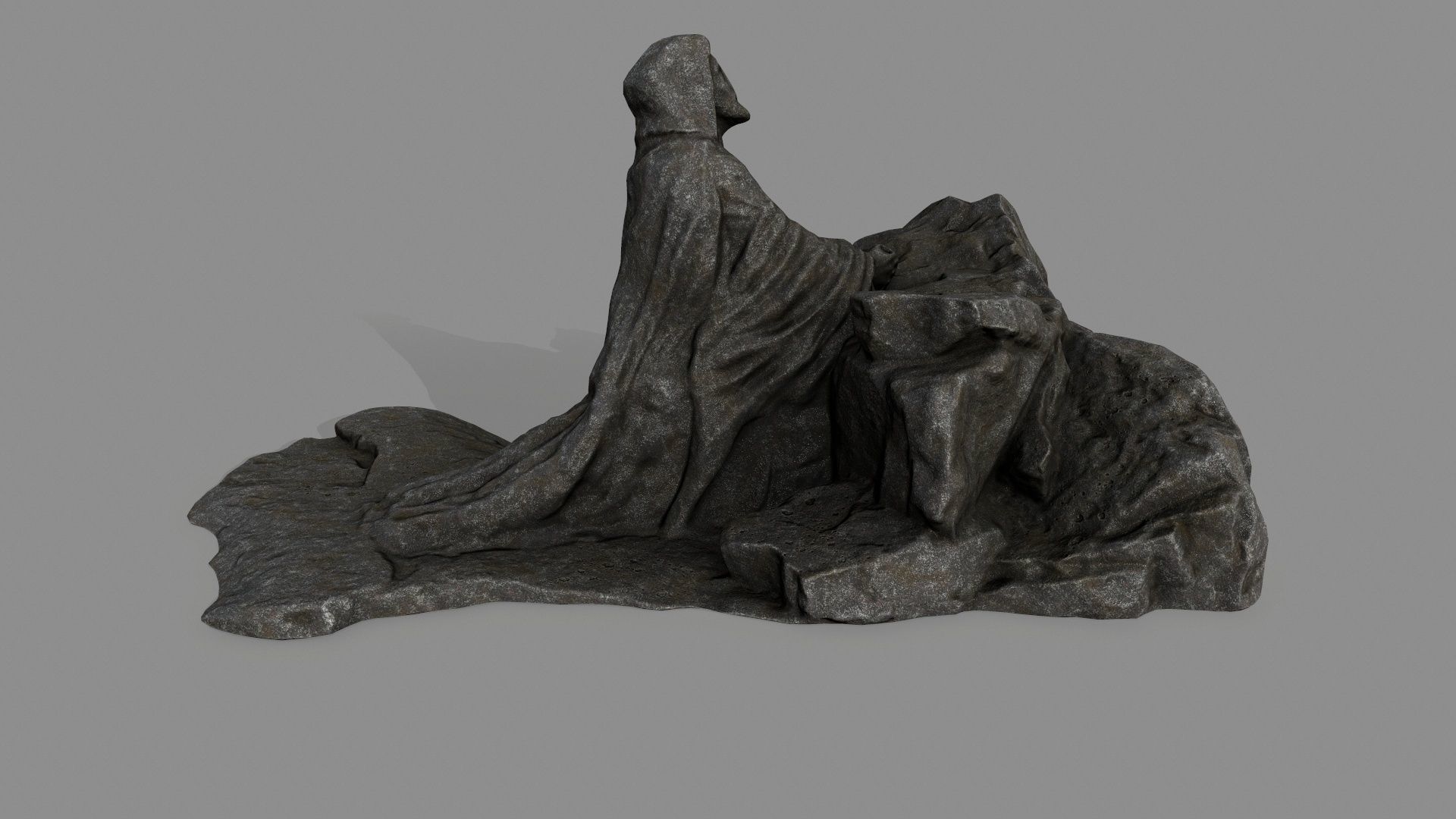 Jesus lord of rings statue Low-poly 3D model_1