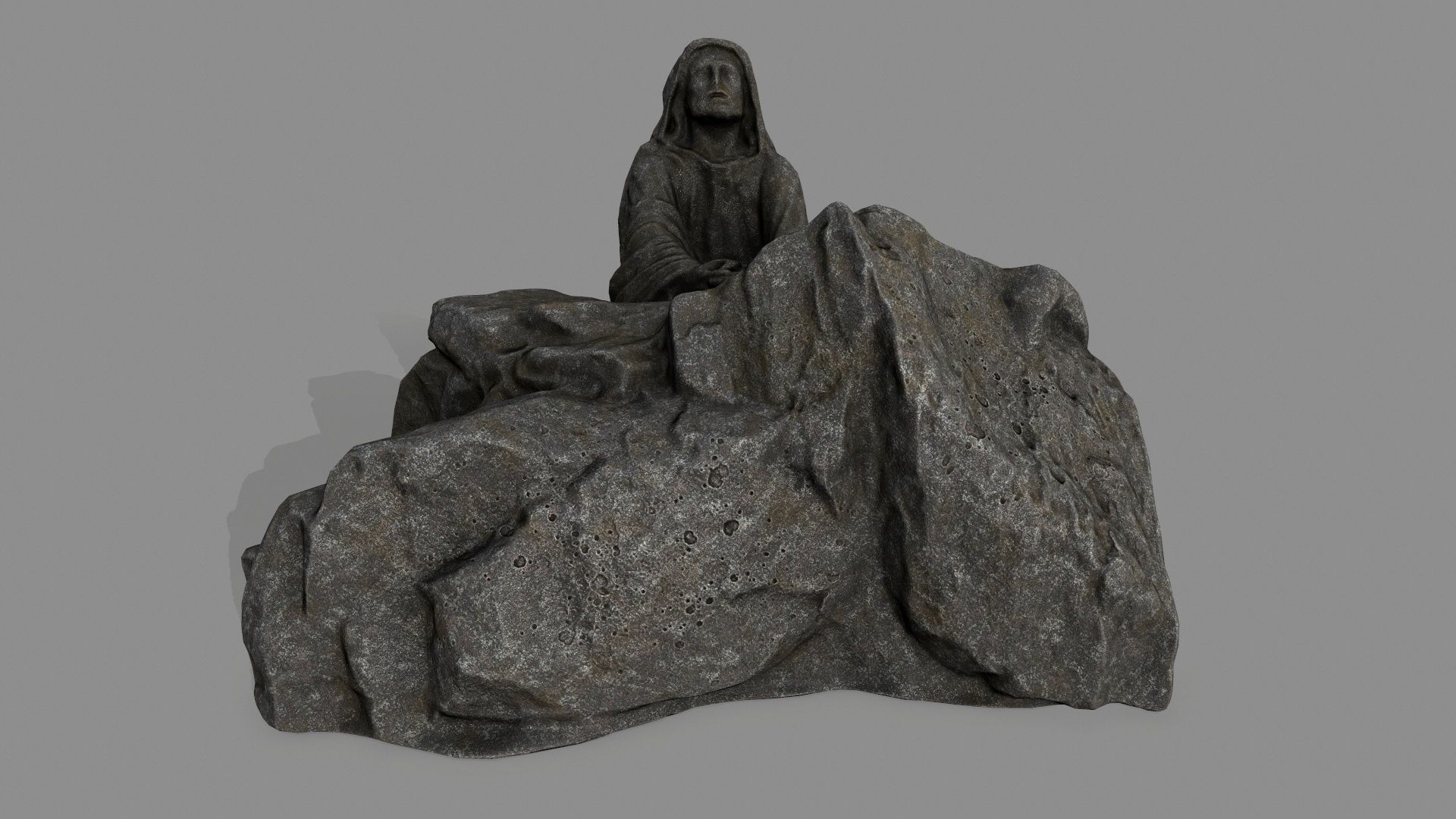 Jesus lord of rings statue Low-poly 3D model_8