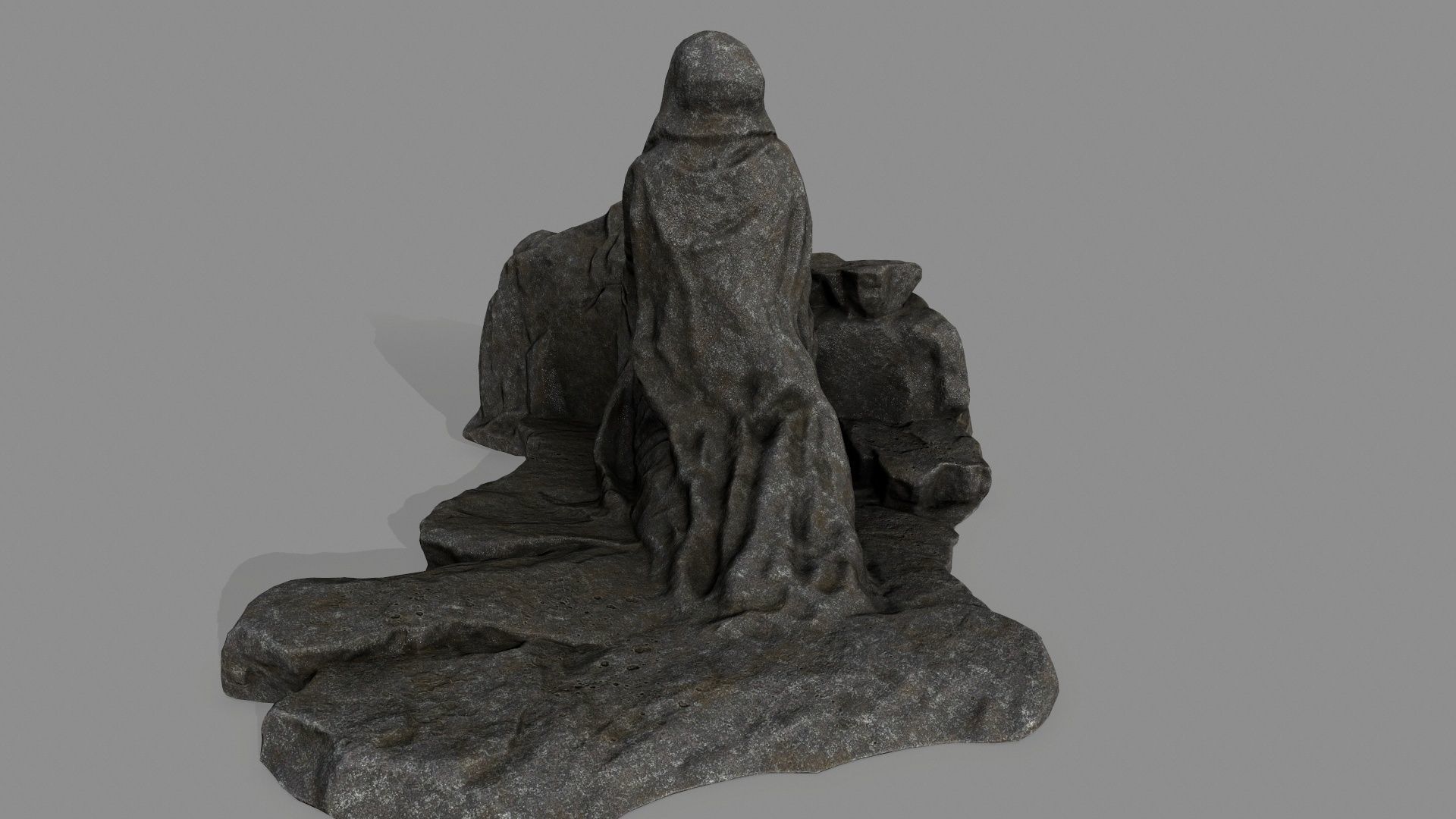 Jesus lord of rings statue Low-poly 3D model_3
