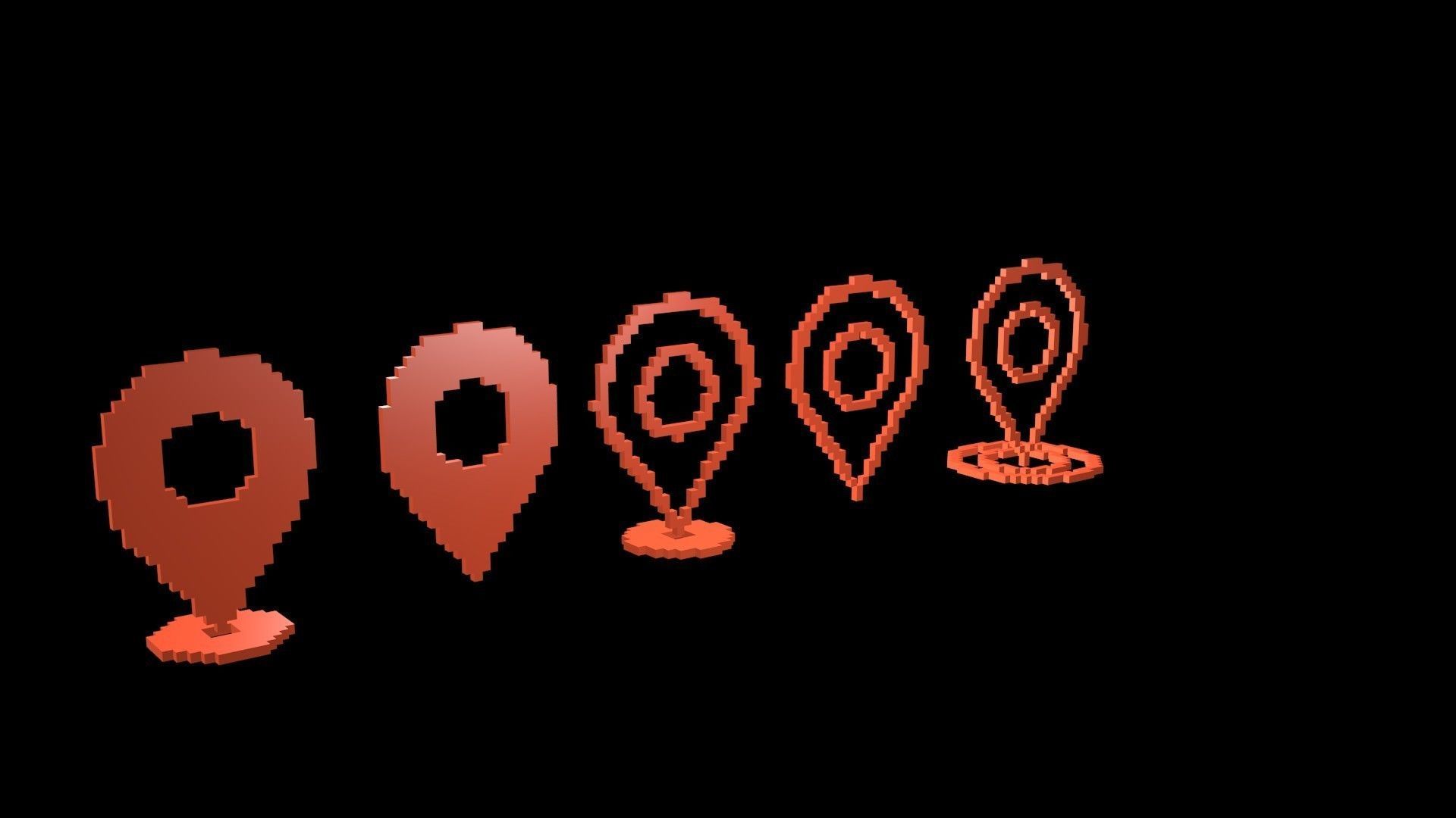 Geolocation characters voxel 3D model_5