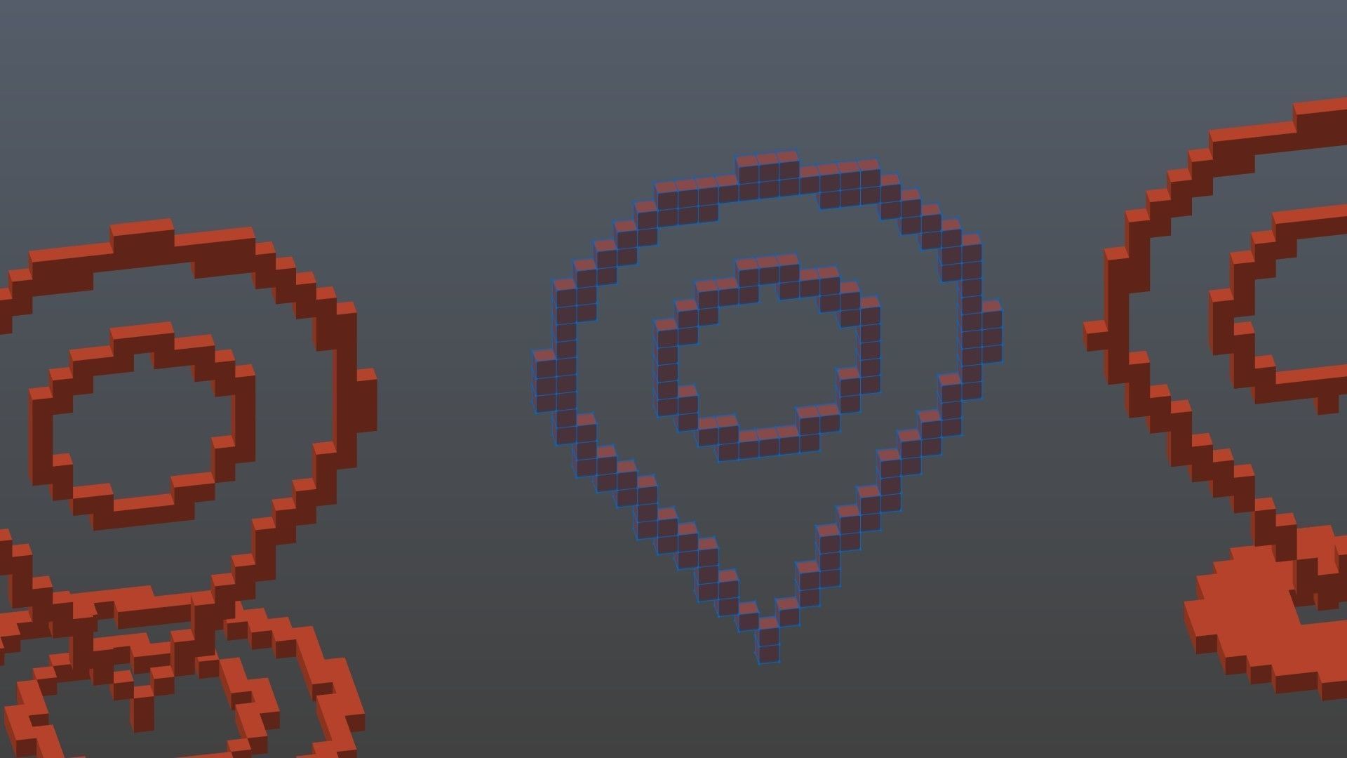 Geolocation characters voxel 3D model_9