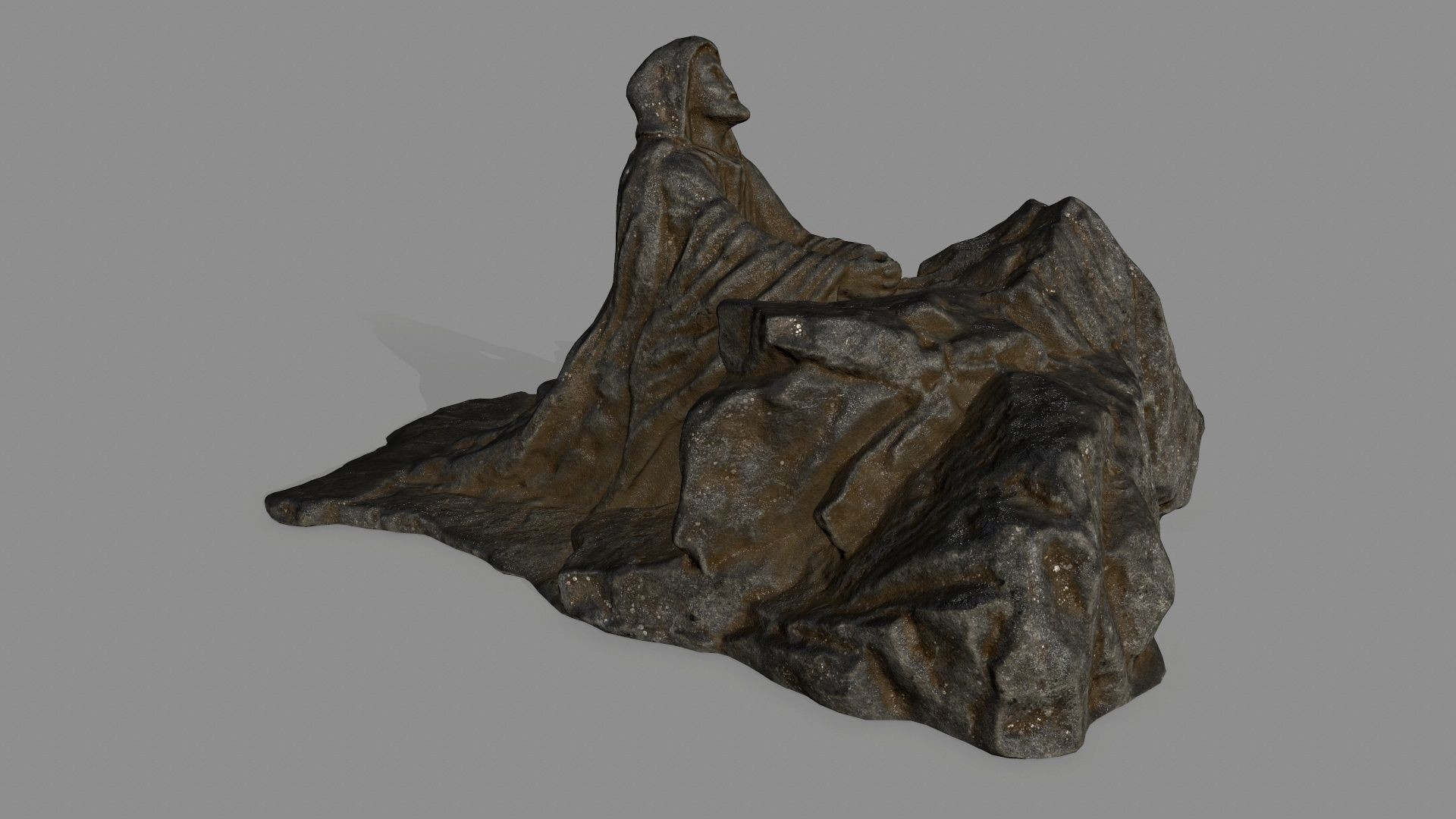 Jesus rock Low-poly 3D model_9